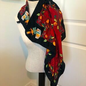 Vintage Tropicana Orange Juice Silk Scarf